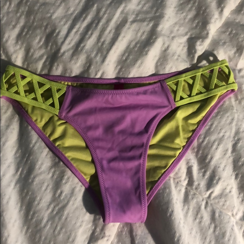 Victoria’s Secret Green and Purple Bikini Bottoms
